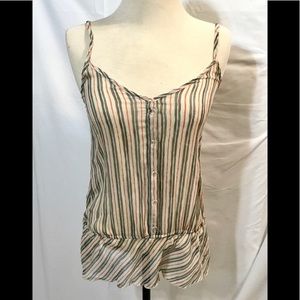 Wet Seal Brown & Red Striped Tank